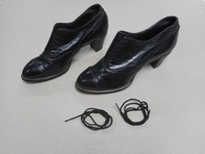 Antik Damenschuhe 1910 ungetragen Gr 36 Edwardian original helle Randnaht NOS 