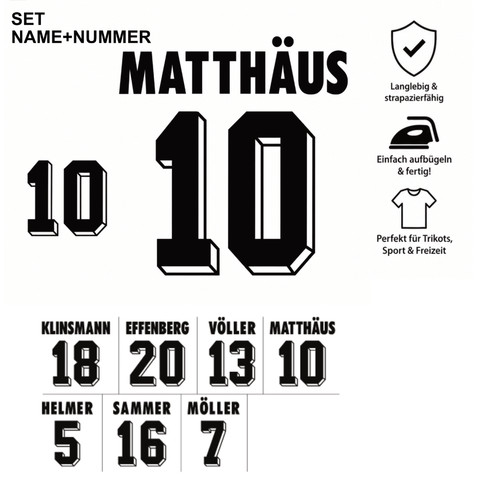 Name nummer set für adidas - name, wm