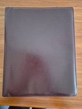 Klassische Leder Schreibmappe DIN A4 bordeauxrot