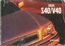 VOLVO S 40 V 40 Bedienungsanleitung 2000 Betriebsanleitung  Handbuch Bordbuch BA