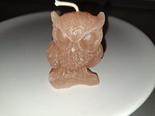 Kerze Eule Handarbeit