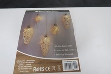 Weihnachtsdeko - Led  -  Lichterkette   5  Glaszapfen