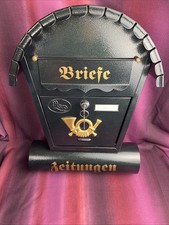 Briefkasten Postkasten mit Zeitungsrolle Nostalgie Retro Wandmontage UNBENUTZT