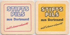 Dortmunder Stifts-Pils - alter Bierdeckel "aus Dortmund - weil's besser schmeckt