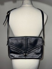 Vintage Handtasche Vollleder Tasche Leder schwarz