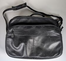 Herren-Aktentasche, Business Arbeitstasche, Echt-Leder, Schwarz, 1980-90er. 