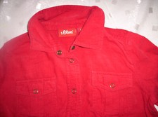 Allerliebste "S.Oliver" Kord-Bluse, rot, Ärmel zum Krempeln Gr. 128-140