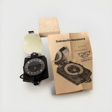 WILKE Marschkompass mit Spiegel & Anleitung (defekt, ohne Nadel)