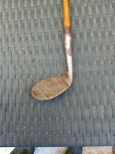 antiker Golfschläger/ Niblick Eisen/ Hickory Schaft