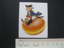 Baron von Münchhausen auf Krapfen Pfannkuchen Sticker Aufkleber Werbung Reklame