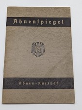 Ahnenpaß Drittes Reich 1935 Ahnenspiegel Blanko