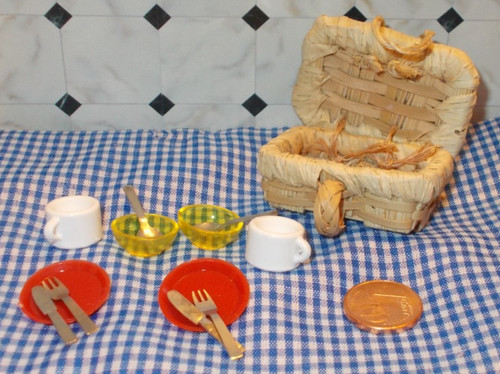 Puppen picknick korb - puppen,
