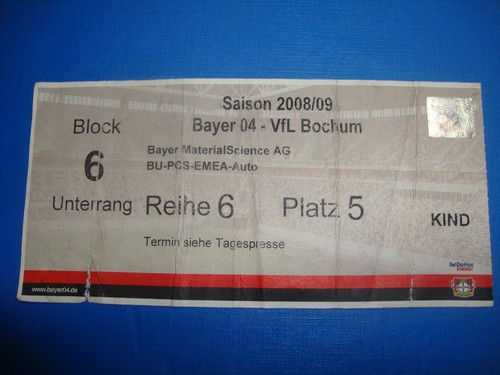 Ticket bayer leverkusen - 08/09,