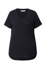 Studio Untold Damen große Größen T Shirt Wide Classic Fit V Ausschnitt