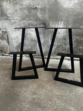 Trapez Tisch Bankbeine 2er Set pulverbeschichteter Stahl, Industriedesign