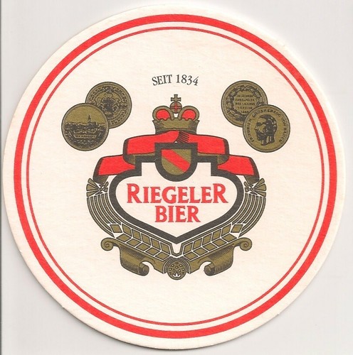 Riegeler bier bierdeckel mit - riegeler,