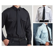 Pilot Shirt Long Sleeve, Langarm Pilotenhemd, Dienst- Security Hemd, Arbeitshemd