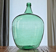 Weinballon Gärballon Glas alt groß Flasche grün 25 Liter 52 cm Boden-Vase