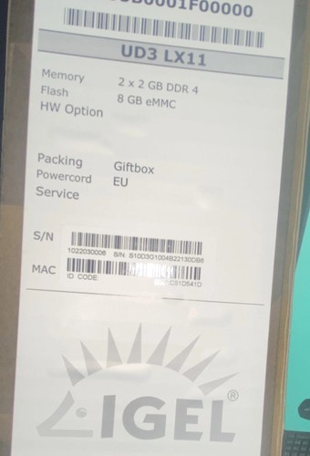 Igel technology ud3 lx11 - igel, thin