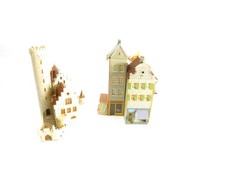 Faller H0 Schloss Lichtenstein B-268- Faller Altstadthäuser fertig gebaut  #P  