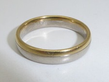 750 Gelb-Weißgold 18K Gold Ring 6,83 g Trauring Ehering RG 63 -20 mm 7499
