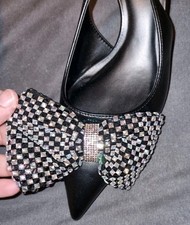 Pumps Glitzer Schleife