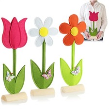 Osterdeko Blumen 3er Set Filz