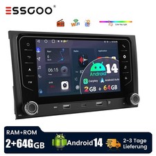 7" Für Audi A4 8E B6 B7 2000-2009 CarPlay Autoradio GPS Navi BT Android 14 2+64G