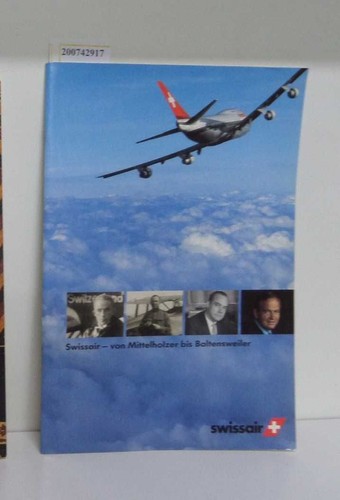 Swissair von mittelholzer - swissair,