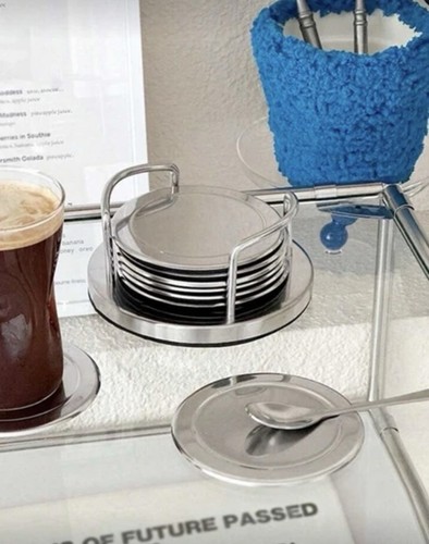 Edelstahl glas tassen - edelstahl, glas/tassen