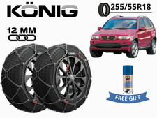 Schneeketten KONIG 12MM Für BMW X5 (E53) 2000-2006 255/55R18 GR 255 XG12PRO