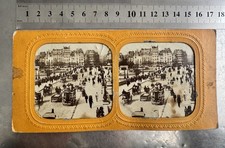Frankreich Paris Le Point neuf - ca. 18x9cm  c1870 Foto Stereo Vintage Albumin