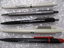 5x Kugelschreiber Lot-27 ua. Tischlerei Spedition Meyer HSE-Bau Mercedes Benz ..