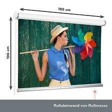 84'' Rolleinwand Beamerleinwand Beamer Heimkino Projektionsleinwand 16:9 185x106