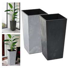 Blumenkübel betoneffekt eckig - betoneffekt,