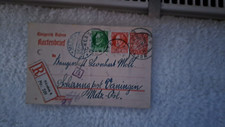 Königreich Bayern - Kartenbrief  1918 geprüft Metz Einschreiben L.Moll Baugeschä