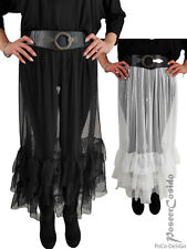 LAGENLOOK Unterrock Mesh schwarz weiß Tüll L-XL-XXL-XXXL 44 46 48 50 52 54 56 58