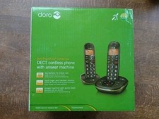 Doro PhoneEasy 105wr Duo Schnurloses Telefon - Schwarz (380104) Neu Und Ovp