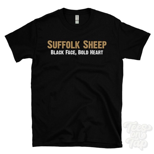 Suffolk sheep black face bold - black,