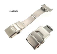 Edelstahl Faltschliesse 18 20 22mm  Edelstahl für Leder Uhrenarmband