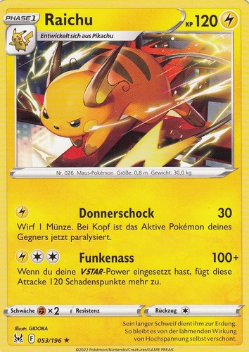 Raichu 053 196 verlorener - 053/196,