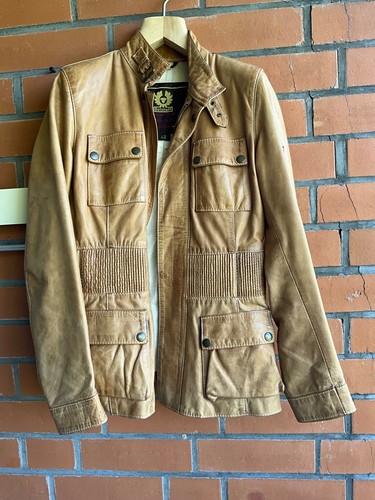 Belstaff lederjacke long brian - long,