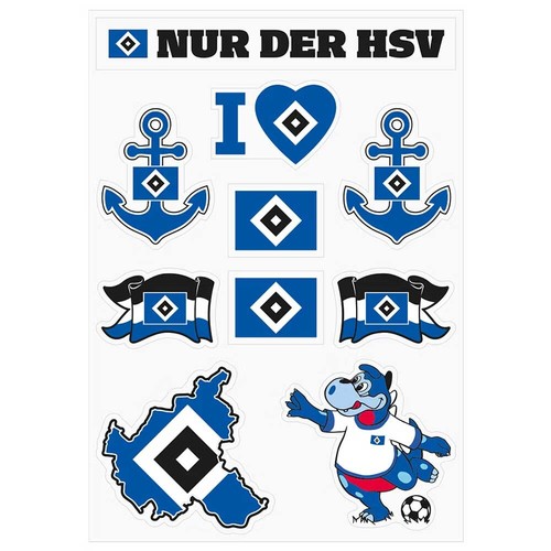 Hsv aufkleber set - hsv, sv
