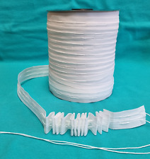1 m Meter Gardinenband / Kräuselband 25 mm breit weiß Meterware Neu.