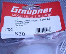 Graupner 2 Vordere Felgen 4881.65 NOS /Neu in OVP kostl. Versand