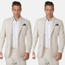 Leinen Männer Anzug Sommer