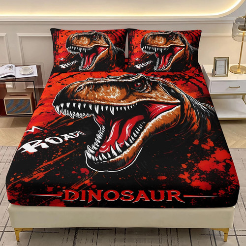 Dinosaurier spannbettlaken - dinosaurier,