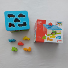 goki Steckbox Fahrzeuge Sortierbox aus Holz  für Kleinkinder