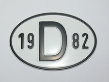 D-Schild 1982 Alu geprägt