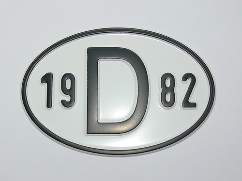 Schild 1982 alu geprägt - 1982,